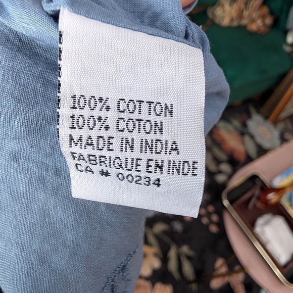 Blue Embroidered Women's Top - Picture 4 of 4